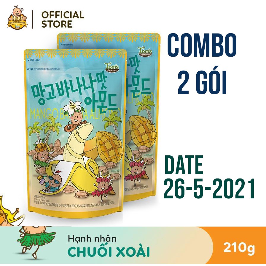 Hạnh Nhân Tẩm Hương Vị Tom's Farm - Gói 210g - Hàng Date Gần | BigBuy360 - bigbuy360.vn