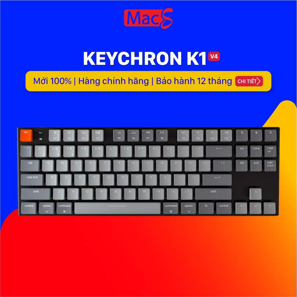 Keychron K1 V4 - Bàn phím cơ Keychron K1 V4 bản nhôm (87 phím) LED RGB