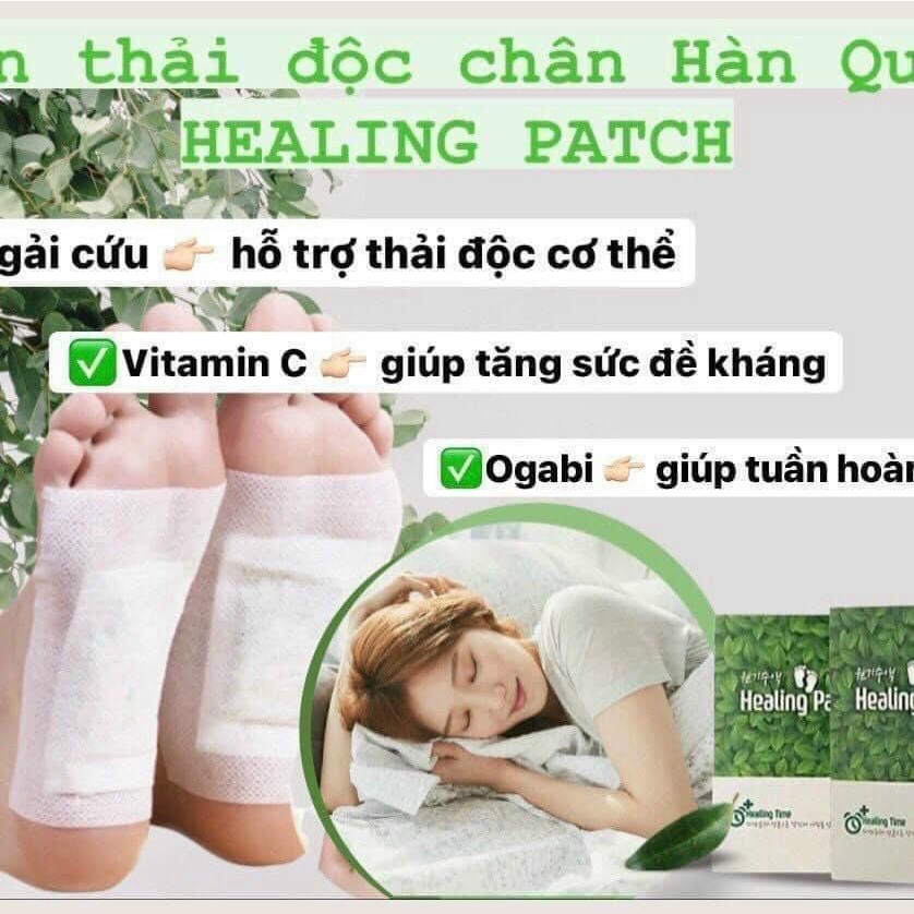 Miếng Dán Thải Độc Chân HEALING PATCH Hàn Quốc 30 Miếng, Thải độc, detox cơ thể
