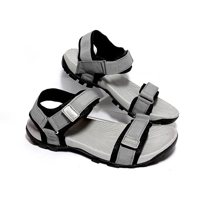 Giày sandal be trai và sandal be gai Teramo hay sandan TRM01 ghi xám kiểu giày sandal quai ngang trẻ em