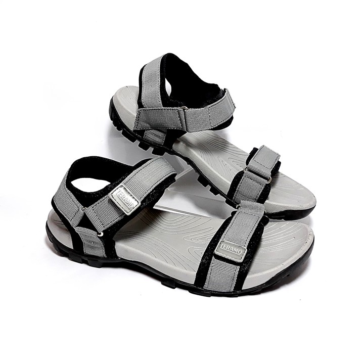 Giày sandal unisex chính hãng Teramo hay sandan TRM01 ghi xám kiểu giày sandal quai ngang