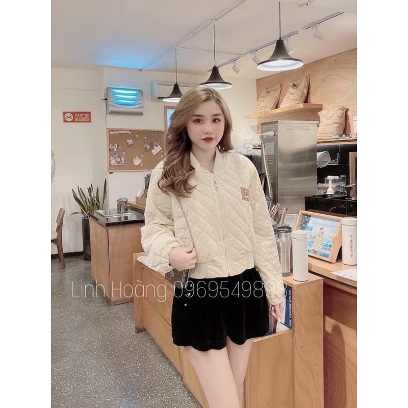 Áo khoác nhung trần trám siêu dày