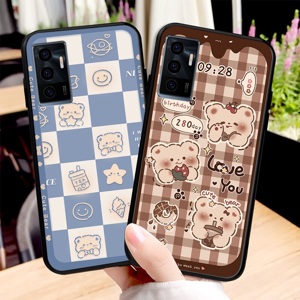 Ốp lưng Vivo V23E in hình 3D GẤU cute be@r, soda, happy day cực hot ,thời thượng