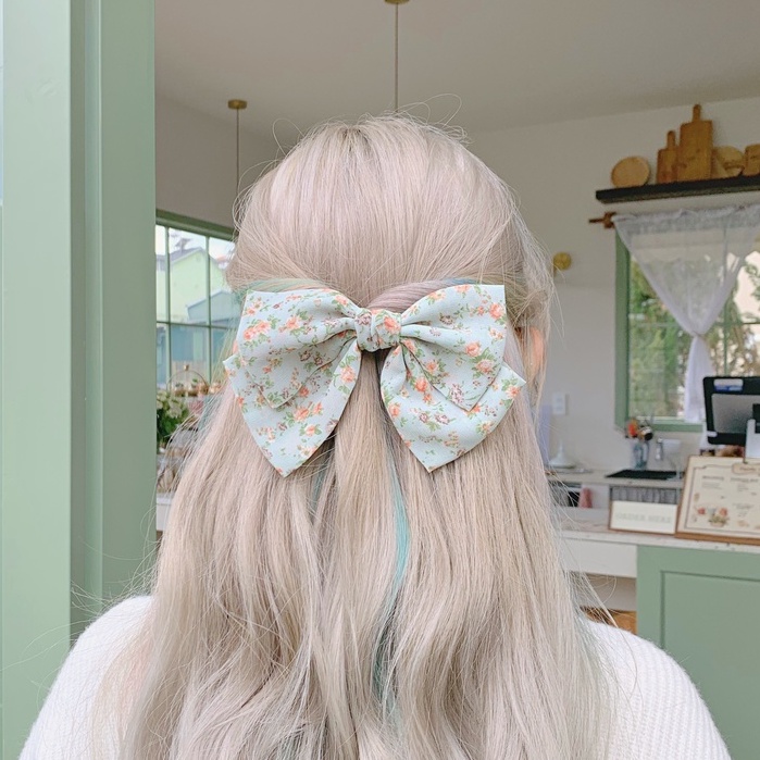 Kẹp nơ hoa 2 tầng Belle Ribbon của The little Bownie