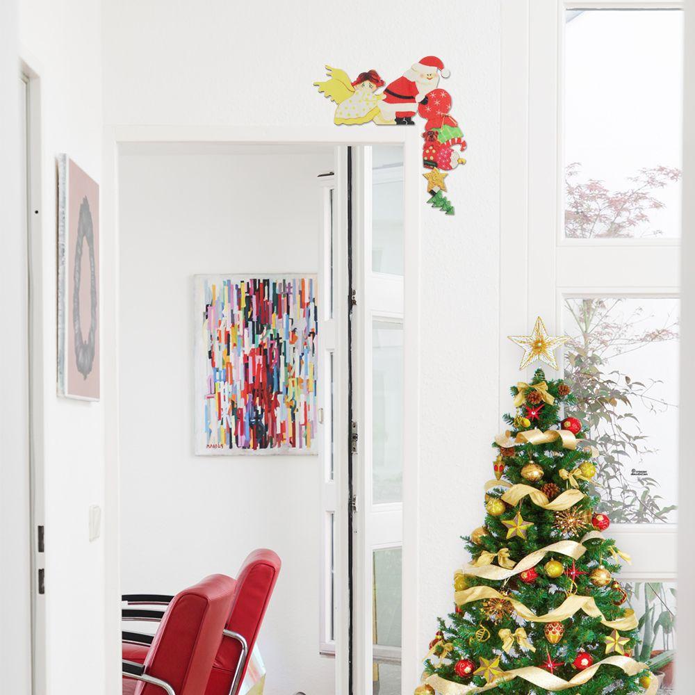 Phụ Kiện Trang Trí Khung Cửa Hình Ông Già Noel Tuần Lộc Dễ Thương