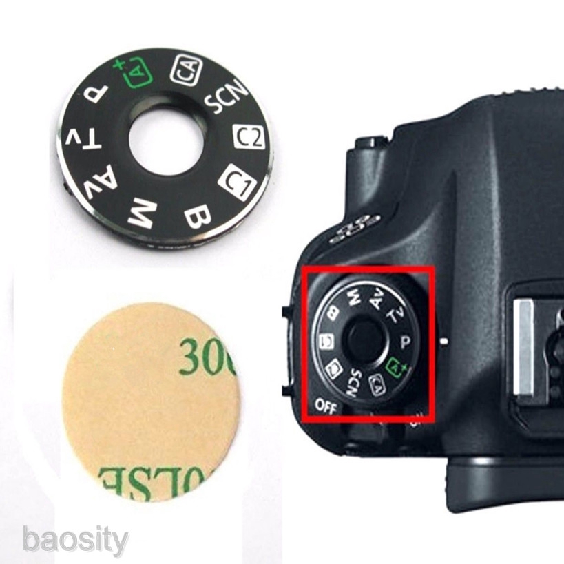 [BAOSITY] Function Dial Mode Plate Interface Cap Repair Button for Canon EOS 6D + Tape