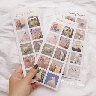 Set 4 Tờ Sticker basic tối giản MGZC