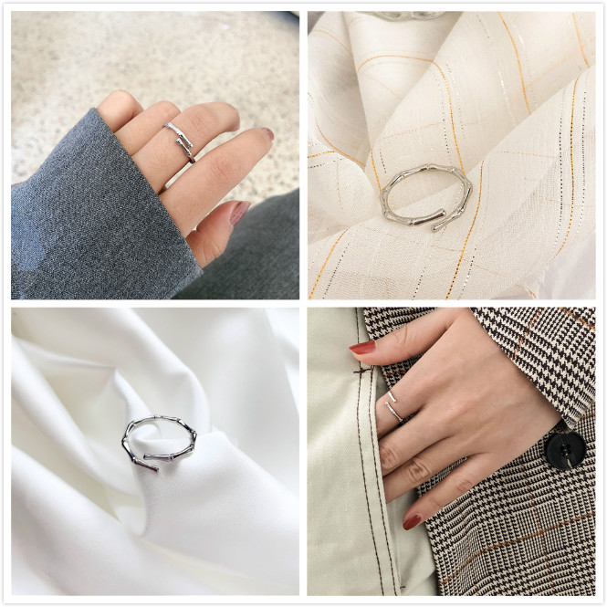 Nhẫn Thời Trang Hai Lớp Phong Cách Hàn Quốc