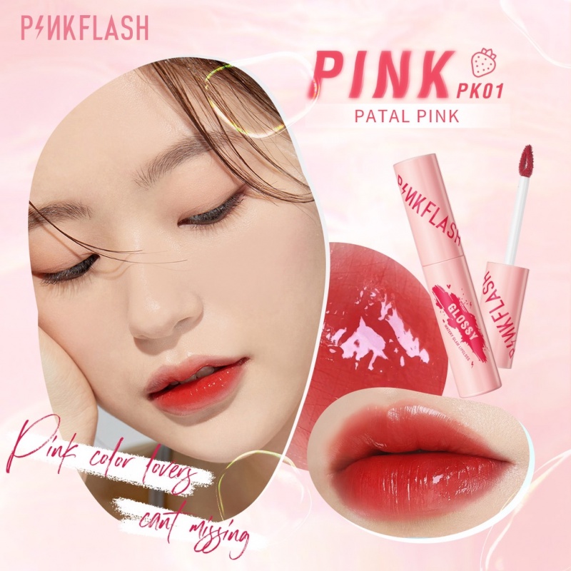 Son bóng PINKFLASH dưỡng ẩm chống dính lâu trôi không thấm nước