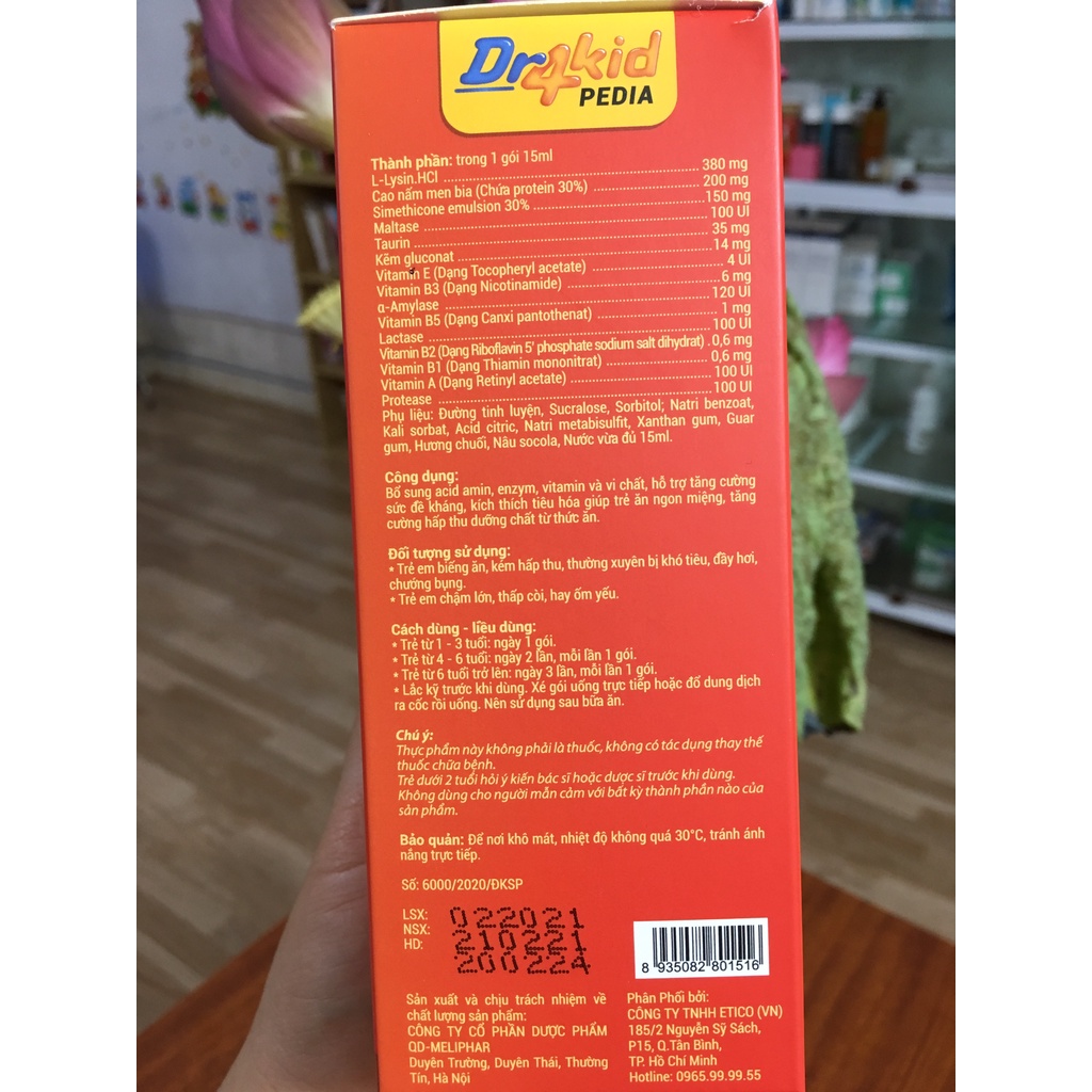 Siro Dr4kid Pedia – Thực phẩm chức năng cho bé biếng ăn, hấp thu kém, giúp ăn ngon, tăng cân
