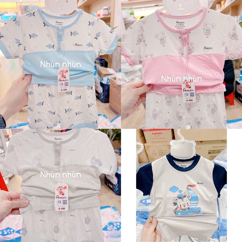 Bộ Avaler sợi tre cộc tay/ Áo Sợi tre Avaler size 9/12m-&gt;3-4y(mẫu mới)