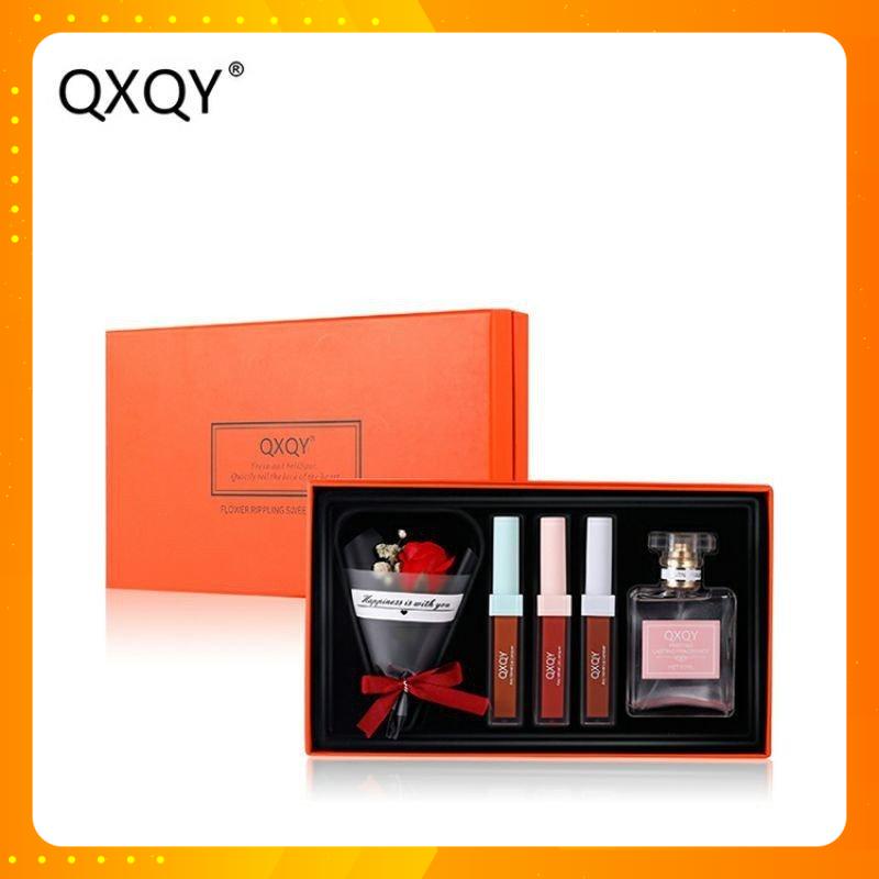 Bộ quà tặng son nước hoa QXQY - Bộ quà tặng bạn gái cao cấp ý nghĩa ngày kỉ niệm, lễ tình nhân