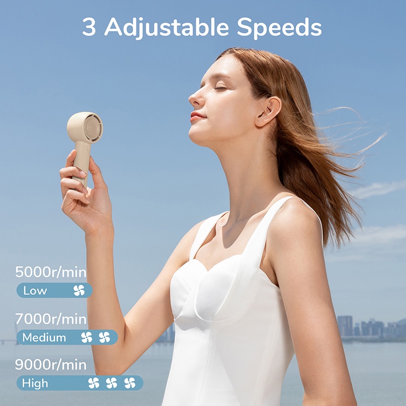 Quạt Điện Mini Cầm Tay 4500mAh 3 Tốc Độ Có Thể Sạc Lại Phù Hợp Cho Mùa Hè