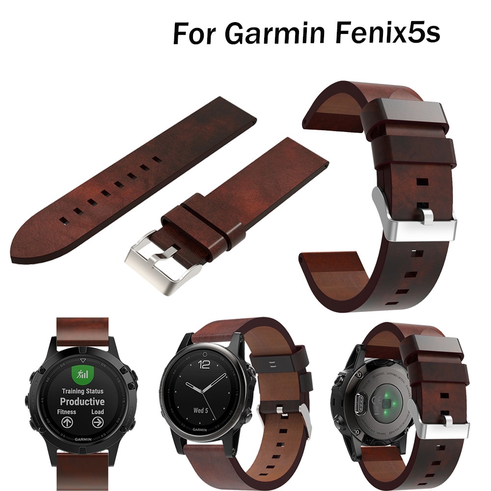 Genuine Leather Strap Watch Band with Quick Fit For Garmin Fenix 5 5S 5X Forerunner 935 Smartwatch