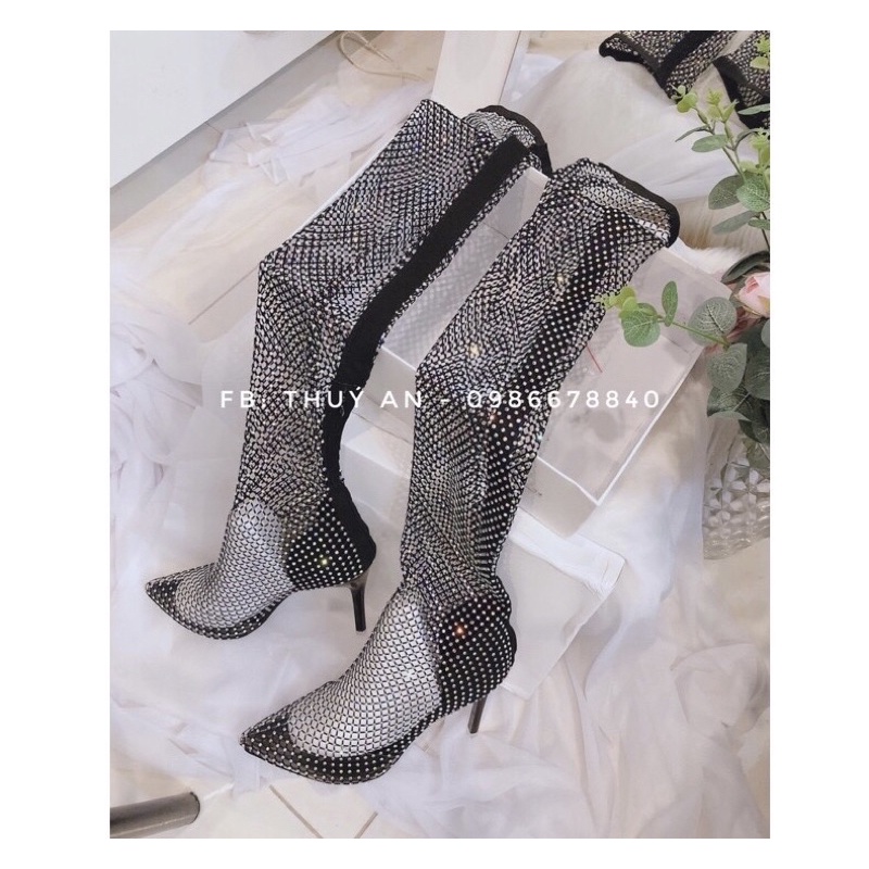 Bốt lưới đính đá cao cấp⚡️ANDU STORE⚡️
