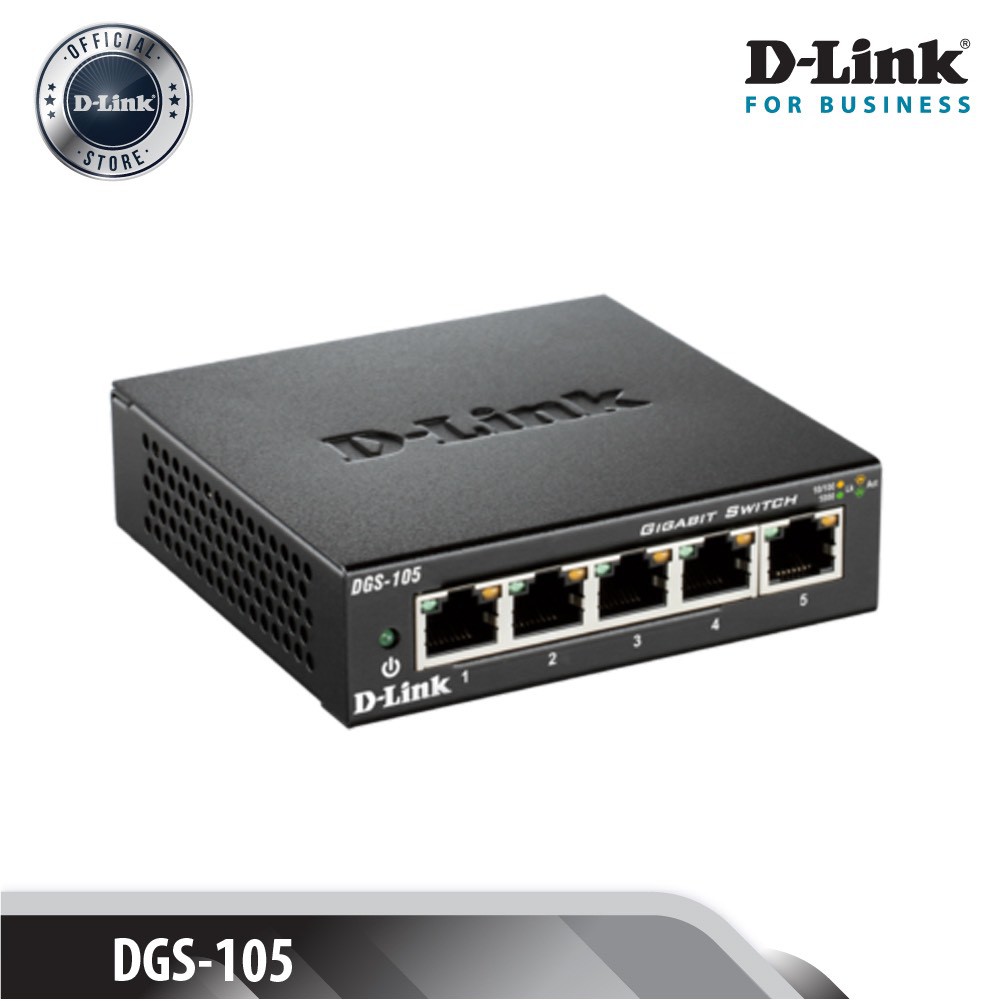 Thiết Bị Chia Mạng Switch DLink DGS105 ( Vỏ Kim Loại ) Gigabit 10/100/1000Mbps