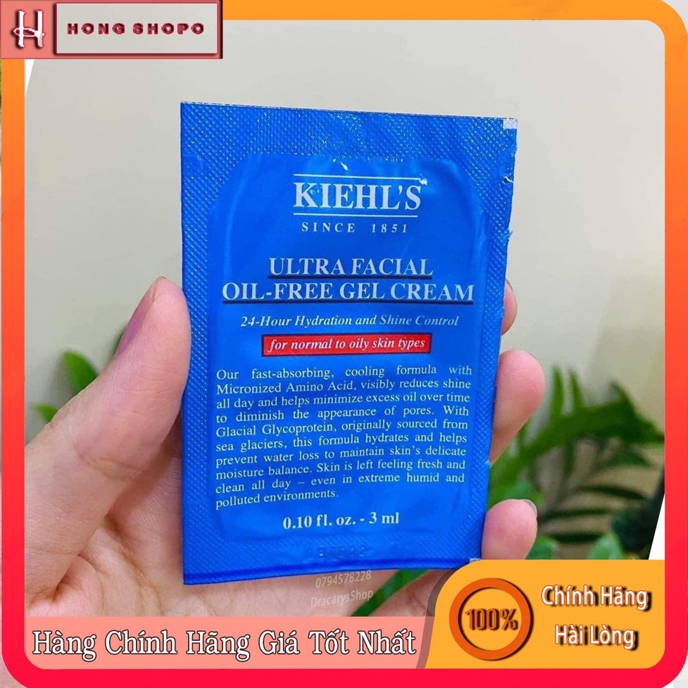 Kem Dưỡng Ẩm Dành Cho Da Dầu Kiehl’s Ultra Face Oil-Free Gel Cream sample 3ml