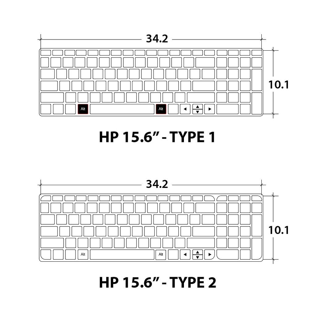 Tấm phủ bàn phím silicon HP 15.6" ôm phím