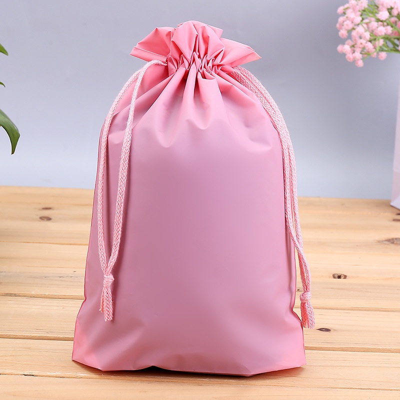 Túi dây rút từ PE màu trơn chống thấm nước thời trang cho nam và nữ
