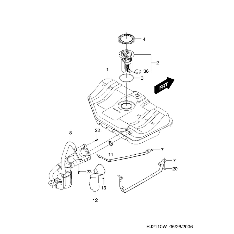Gioăng bơm xăng LAN GENTRA LACETTI NUBIRA... 96183170