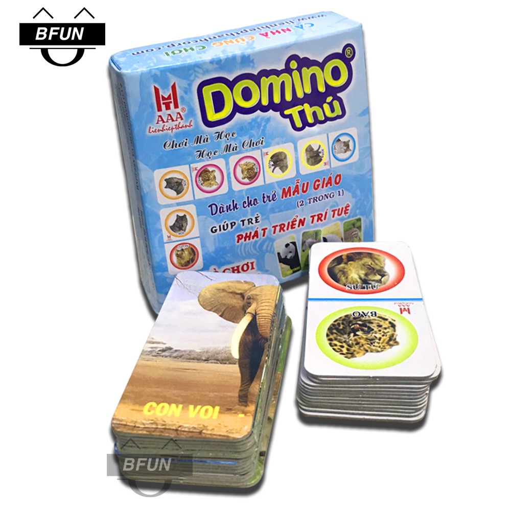 Cờ DOMINO Thú - Ráp Hình 2 Trong 1 - Cao Cấp Liên Hiệp Thành - Trò Chơi Xếp Hình, Đồ Chơi Trẻ Em BFUN