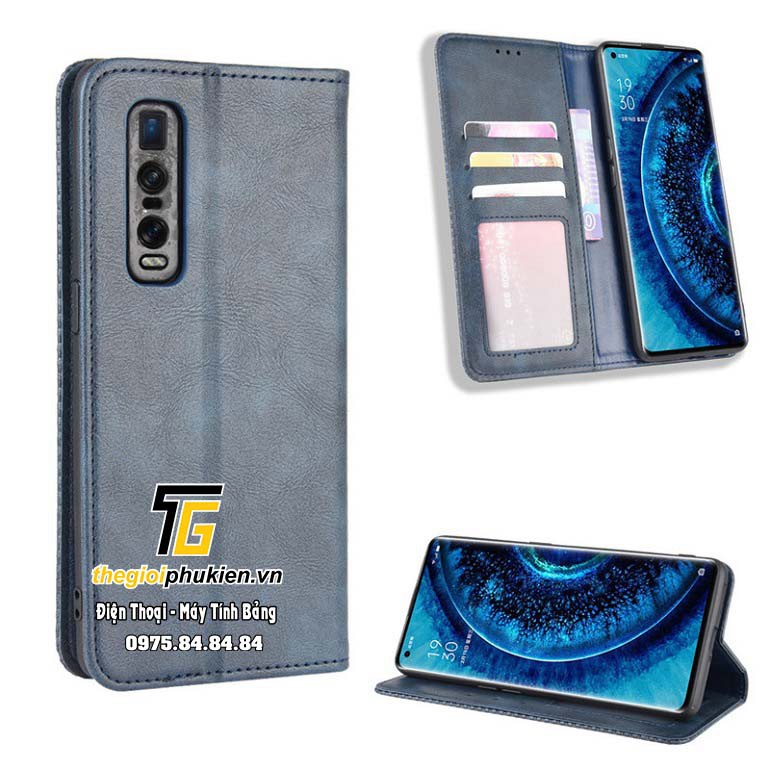 Bao da dạng ví OPPO Find X2, OPPO Find X2 Pro Luxury Leather