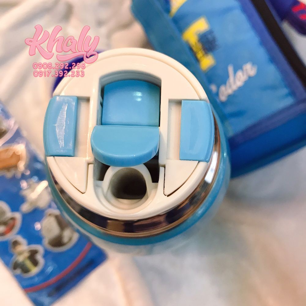 Bình nước giữ nhiệt tặng kèm túi giữ nhiệt hình xe lửa Thomas & Friends cho trẻ em, bé trai (550ml)