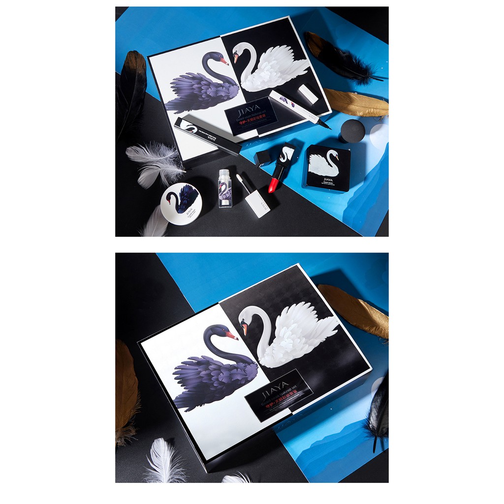 Set trang điểm JIAYA thiên nga đen trắng 7 món (order) | BigBuy360 - bigbuy360.vn