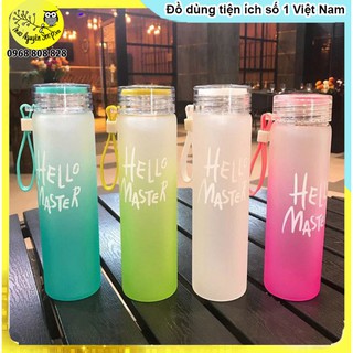 Bình nước thủy tinh Hello Master 400ml cao cấp