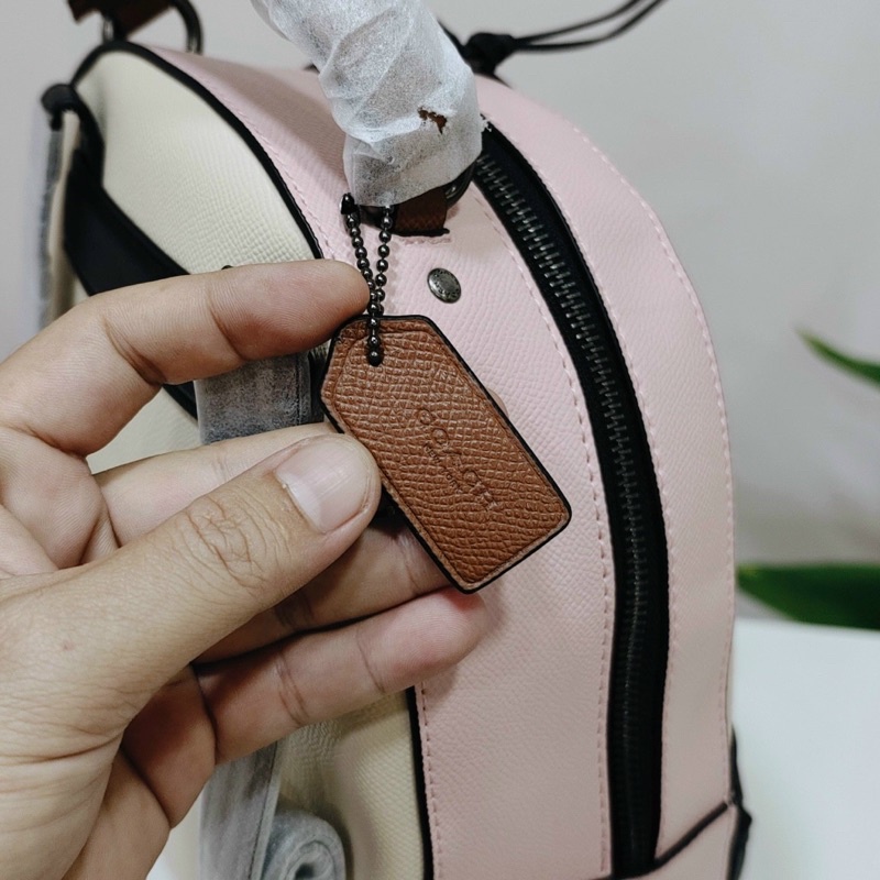 TNS - Balo form vuông siêu hottrend jordyn backpack-màu kem trơn phối hồng xinh và sang trọng