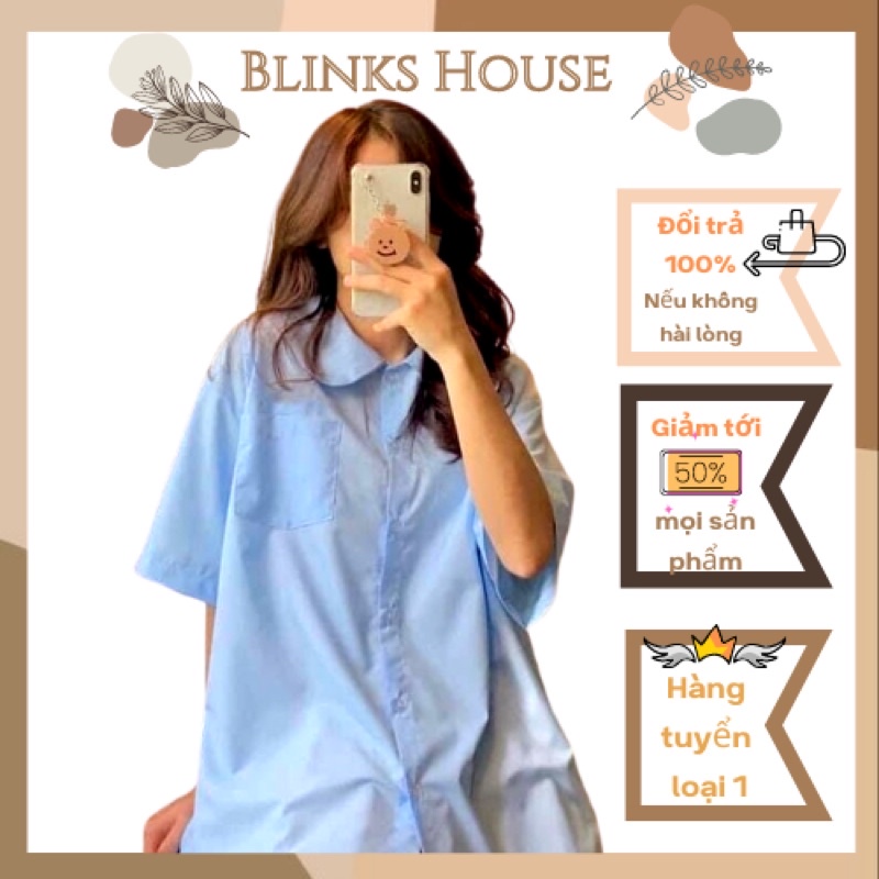 Áo Sơmi Cổ Sen Tay Lửng Chất Đẹp Mịn - BLINKS HOUSE