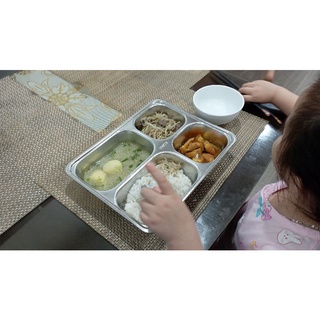 Khay cơm 4 ngăn (inox 304 ) Hàn Quốc