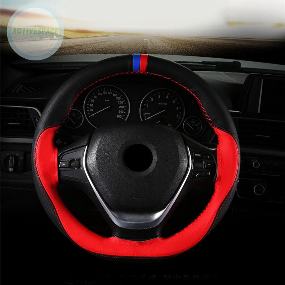 Vỏ bọc vô lăng bằng da 37-38cm 15&quot; DIY tiện dụng cho xe hơi