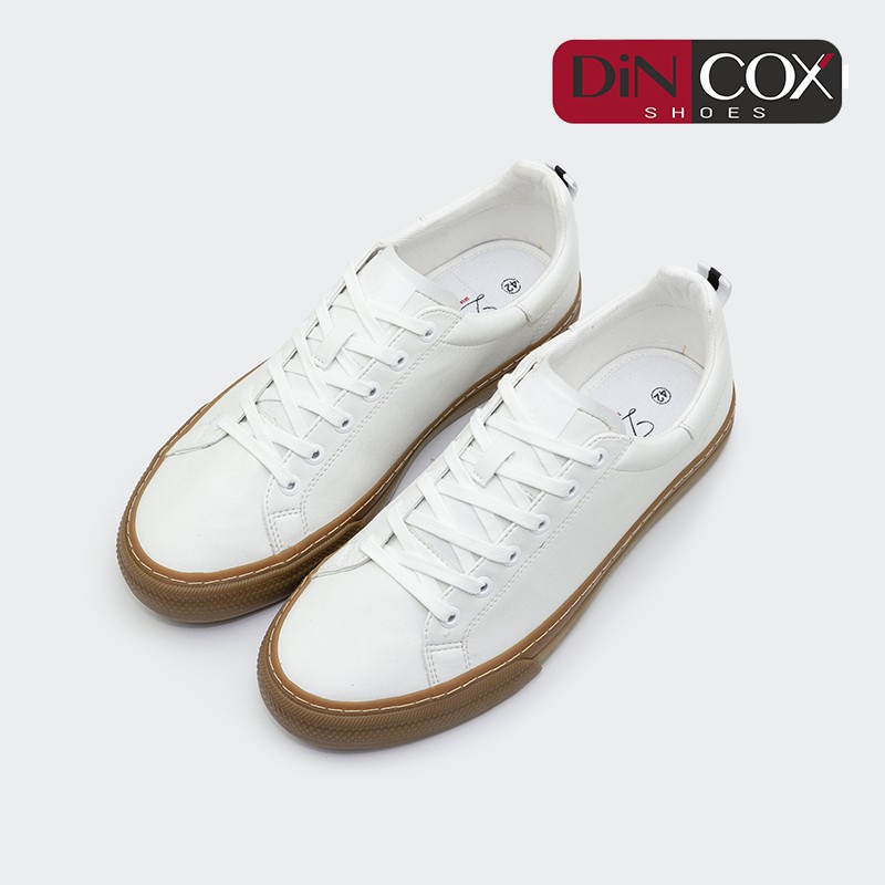 Giày Sneaker Da Nam DINCOX D10 Thời Trang Nổi Bật White