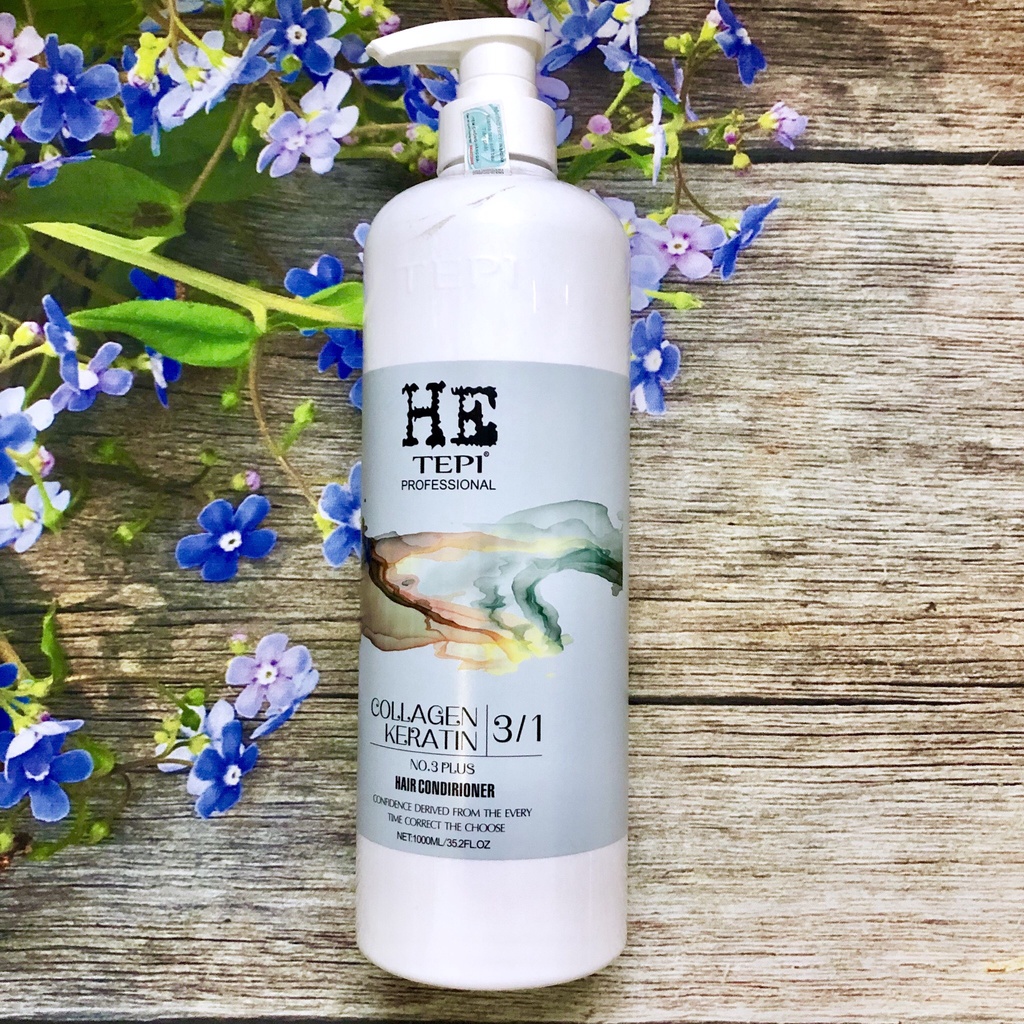 Dầu xả siêu mượt HETEPI Collagen Keratin No3 3 in 1 Conditioner 1000ml