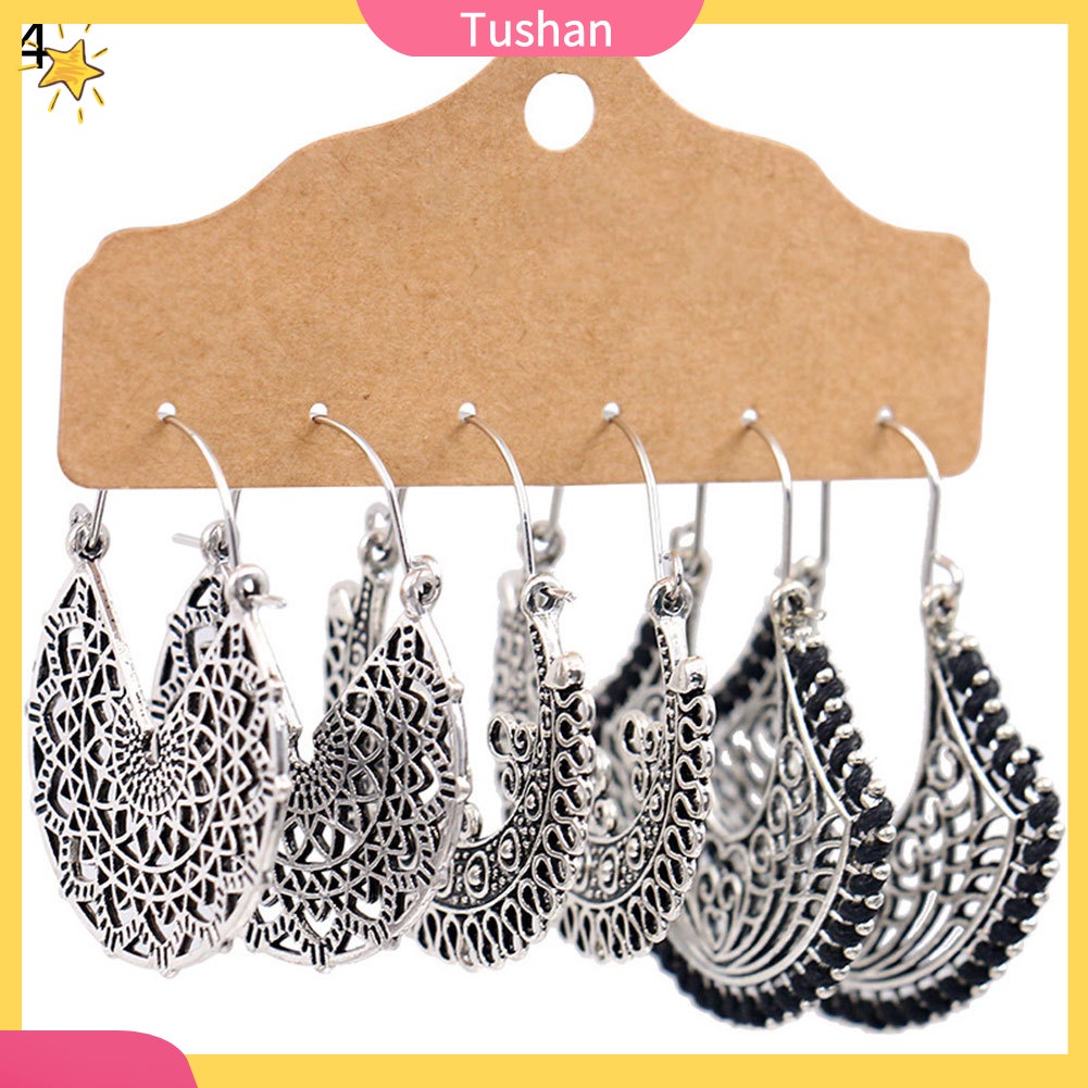 Set 3 Cặp Hoa Tai Thời Trang Dành Cho Nữ
