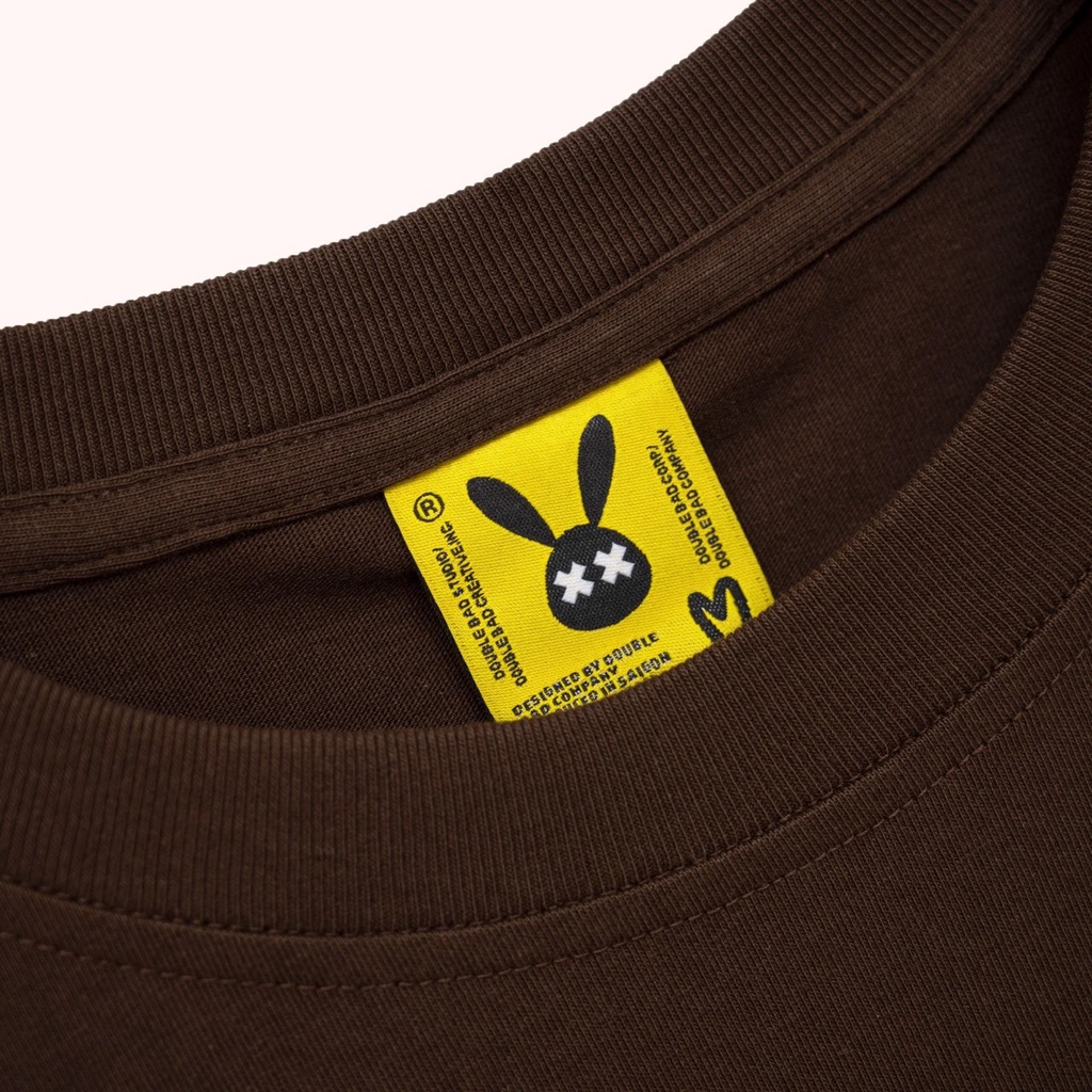 Áo Thun Unisex Bad Rabbit BROWN SPRAY RABBIT 100% Cotton - Local Brand Chính Hãng