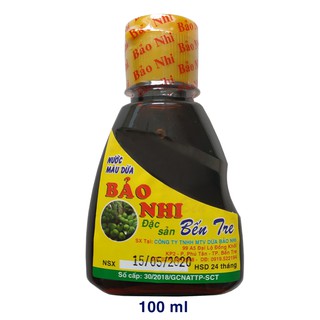 Nước màu dừa tự nhiên Bến Tre (chai 100ml)