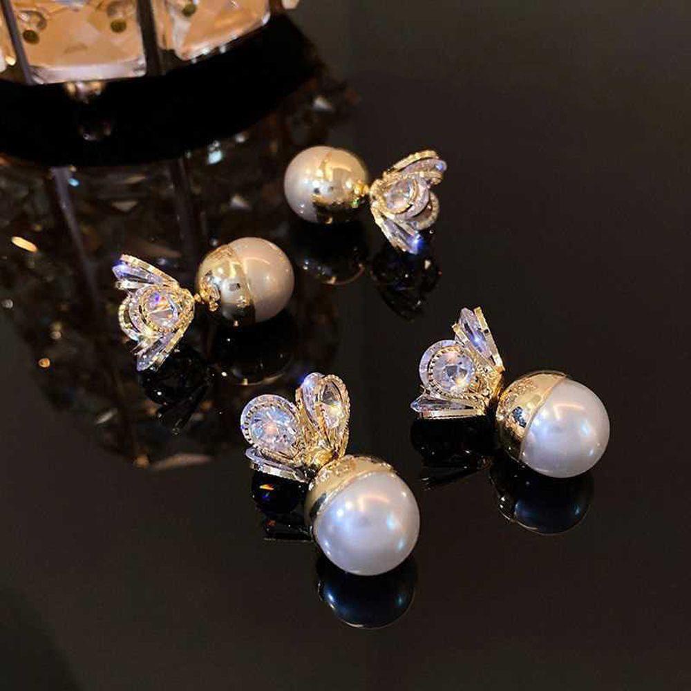 Bông Tai Dáng Dài Hình Hoa Phong Cách Pháp Sang Trọng Cho Nữ