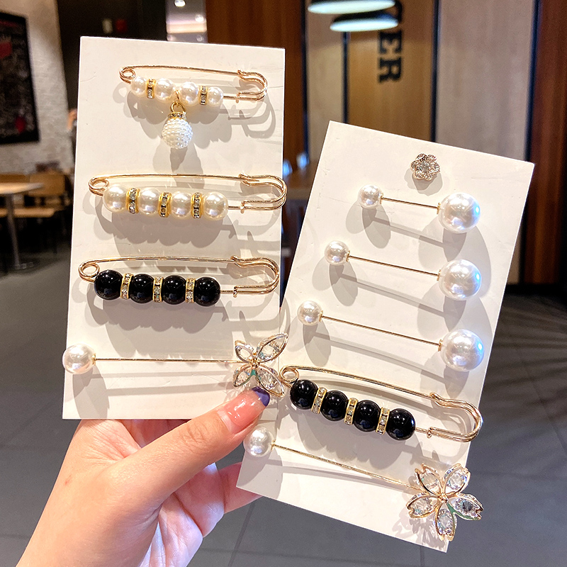 Ghim cài đính hạt ngọc trai giả thời trang sang trọng