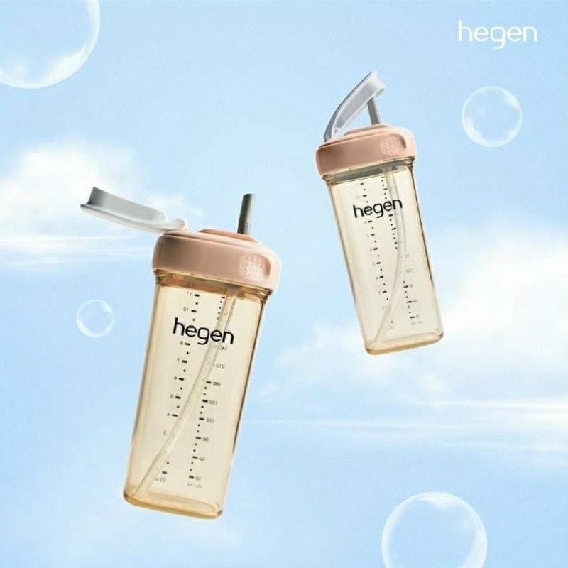 Bình tập uống có ống hút Hegen 330ml - Chính hãng