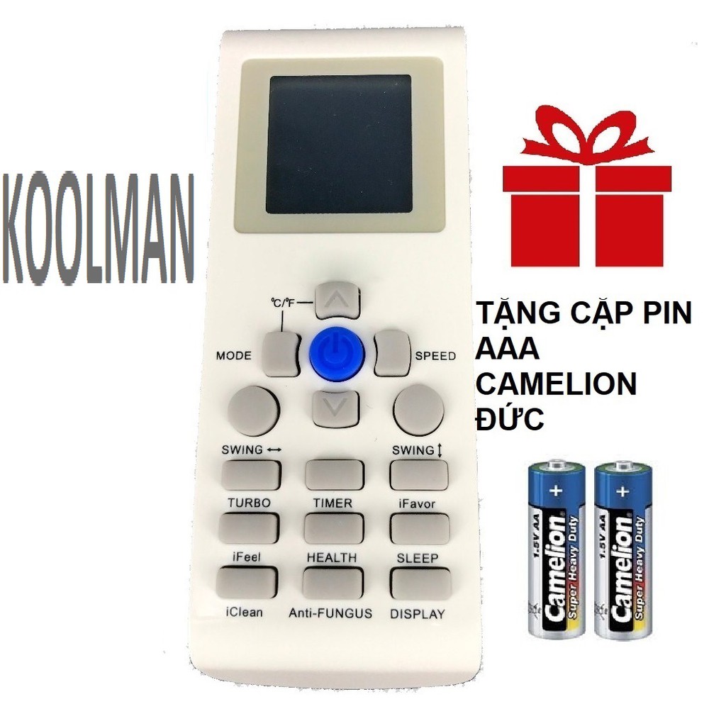 Remote máy lạnh KOOLMAN mẫu 2 - Điều khiển điều hòa KOOLMAN mẫu 2