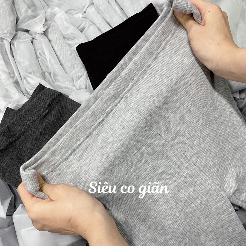 Quần legging thun tăm lót lông siêu co giãn cạp cao | WebRaoVat - webraovat.net.vn