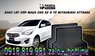 Lót cốp nhựa dẻo theo xe mitsubishi attrage,khay nhựa lót cốp attrage 2016-2020 nhựa dẻo tpo cao cấp