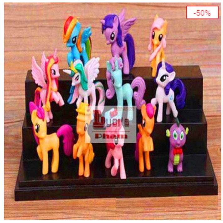 ĐỒ CHƠI NGỰA PONY THIÊN THẦN ( SET 12 CON LOẠI TO)