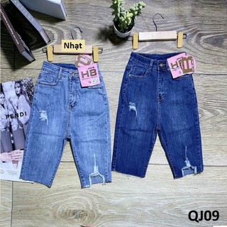 Quần Ngố Jeans Lưng Cao Form Ôm Dáng  QJ09