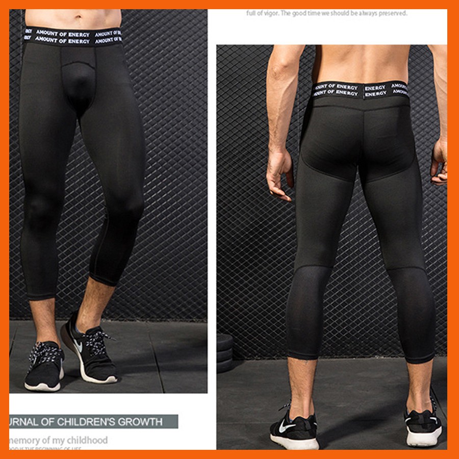 Quần legging thể thao tập gym nam 3/4 cao cấp co giãn 4 chiều, thấm hút mồ hôi tốt z82 | BigBuy360 - bigbuy360.vn