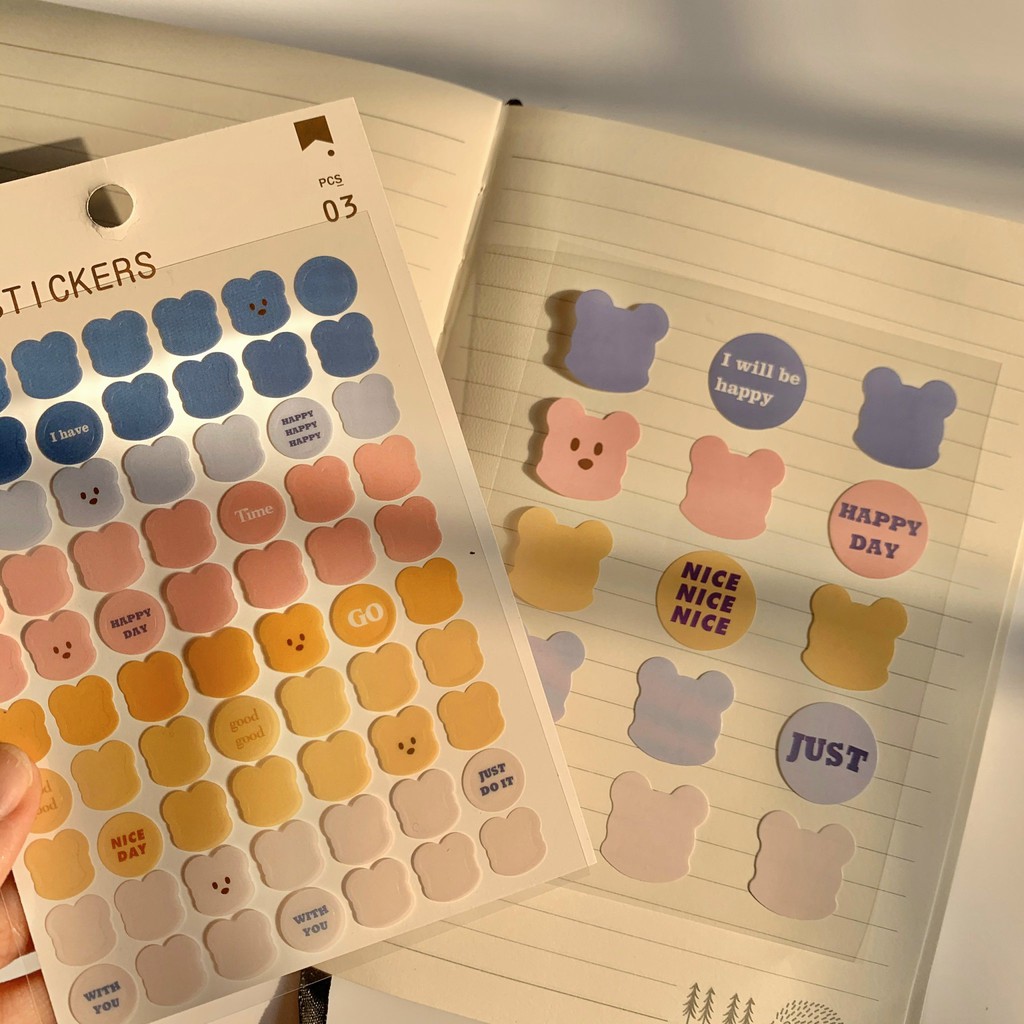 SET 3 TẤM STICKER COLORFUL (ảnh thật) - Tiệm nhà Chun