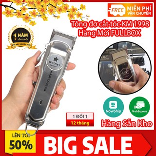 Tông đơ cắt tóc Kemei 1998 Chính Hãng Pin Lithium 2000mAh (HÀNG FULLBOX - BH 12 THÁNG)