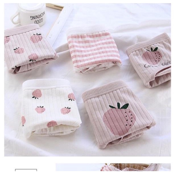 Quần Lót Cotton Co Dãn 4 Chiều Quả Dâu CuTe ( Chọn Màu )